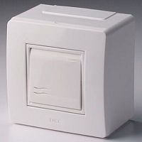 10002 Коробка в сборе с выключателем, белая (упак. 14шт)