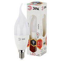 Б0027973 Лампочка светодиодная ЭРА STD LED BXS-9W-827-E14 E14 / Е14 9Вт свеча на ветру теплый белый свет