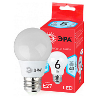 Б0050688 Лампочка светодиодная ЭРА RED LINE LED A55-6W-840-E27 R E27 / Е27 6 Вт груша нейтральный белый свет