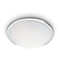 045726 RING PL2, настенный/потолочный светильник, цвет арматуры - хром, цвет стекла - белый/матовый, 2 x 60W E2