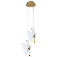 DARCY, Светильник подвесной, цвет арматуры - золото, цвет плафона/декора - прозрачный, 1x14W LED