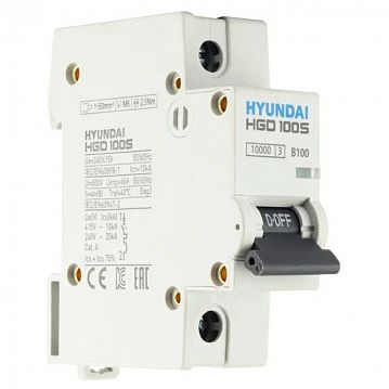 13.04.001110 Автоматический выключатель HYUNDAI HGD 1P 100А 10кА, 13.04.001110  - фотография 2