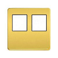 FD04318OB-M Накладка на мультимедийную розетку FEDE, скрытый монтаж, bright gold/черный, FD04318OB-M