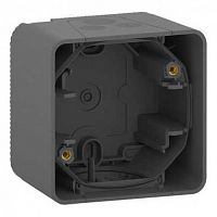 MUR37911 MUREVA S, 1-ПОСТОВОЙ БОКС для накл. монтажа, АНТРАЦИТ, IP55 MUR37911 MUREVA S, 1-ПОСТОВОЙ БОКС для накл. монтажа, АНТРАЦИТ, IP55