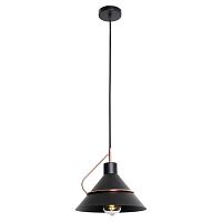 LSP-8265 BOSSIER Подвесной светильник, цвет основания - черный, плафон - металл, 1x60W E27