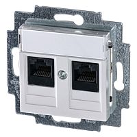 2CHH295118A6068 Розетка компьютерная 2xRJ45 ABB LEVIT, скрытый монтаж, жемчуг, 2CHH295118A6068 2CHH295118A6068 Розетка компьютерная 2xRJ45 ABB LEVIT, скрытый монтаж, жемчуг, 2CHH295118A6068