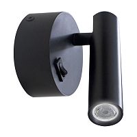 DL18436/A Black Donolux Jum Cветильник светодиодный, накладной, 2Вт, 3000К, 160Лм, IP20, 30°, AC 110-265В, L125xD30mm, box D80xH30mm. Матовый черный (RAL9005).