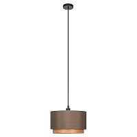 390118 Подвесной светильник (люстра) MARCHENA, 1X40W (E27), Ø480, сталь, черный / текстиль, дерево,
