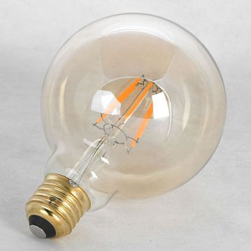 GF-L-2106 EDISSON Лампочки, цвет основания - бронзовый, плафон - стекло (цвет - янтарный), 1x6W E27  - фотография 2