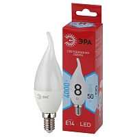 Б0051848 Лампочка светодиодная ЭРА RED LINE LED BXS-8W-840-E14 R E14 / E14 8 Вт свеча на ветру нейтральный белый свет