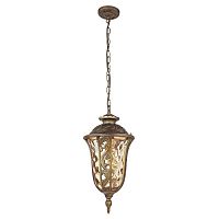 1495-1P Luxus уличный светильник W280*H1400, 1*E27*60W, IP44, excluded; металл и гипс золотисто-коричневого цвета, стекло янтарного цвета