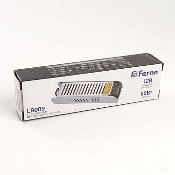 48008 Трансформатор электронный для светодиодной ленты 60W 12V (драйвер), LB009  - фотография 6