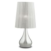 035987 ETERNITY, настольная лампа, цвет арматуры - хром, цвет абажура - серебряный, 1 x 40W E14, 035987