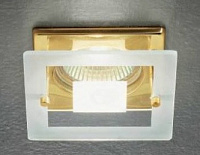 Str-10-380 gold/EBL Встраиваемый светильник, цвет арматуры – золото, цвет стекла – прозрачный, 1x50w MR16