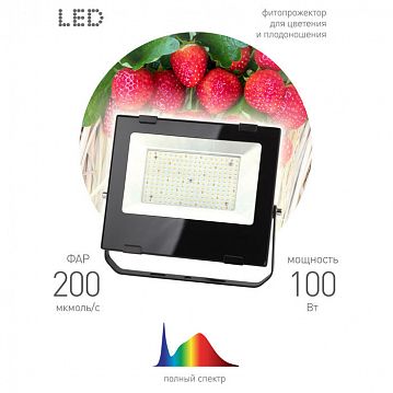 Б0047876 Фитопрожектор для растений светодиодный ЭРА FITO-100W-Ra90-LED для цветения и плодоношения полного спектра 100 Вт  - фотография 4