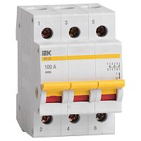 MNV10-3-100 Выключатель нагрузки (мини-рубильник) ВН-32 3Р 100А IEK