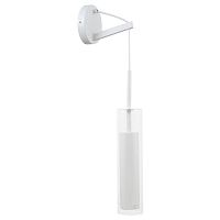 2557-1W Aenigma настенный светильник D180*W120*H590, 1*GU10LED*5W, excluded; каркас белого цвета, внешний стеклянный плафон, лампу можно менять, 2557-1W