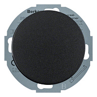 28342045 Светорегулятор-переключатель поворотный Berker R.CLASSIC, 420 Вт, скрытый монтаж, черный блестящий, 28342045