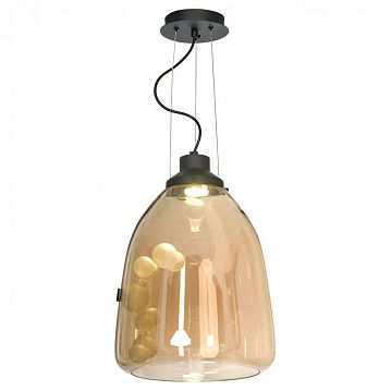 LSP-8500 Macon Подвесные светильники, цвет основания - черный, плафон - стекло (цвет - янтарный), 1x35W GU10