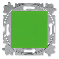 2CHH590745A6067 Переключатель 1-клавишный перекрестный ABB LEVIT, скрытый монтаж, зеленый / дымчатый черный, 2CHH590745A6067