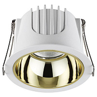 358692 358692 SPOT NT21 207 белый/золото Светильник встраиваемый светодиодный IP20 LED 4000К 10W 100-265V KNOF