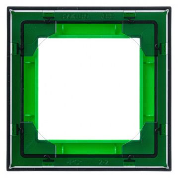 2CHH015010A6067 Рамка 1 пост ABB LEVIT, зеленый / дымчатый черный, 2CHH015010A6067  - фотография 3