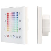 018202 Панель Sens SR-2831AC-RF-IN White (220V,RGB,4зоны) (Arlight, IP20 Пластик, 3 года)