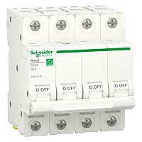 R9F02416 Автоматический выключатель Schneider Electric Resi9 4P 16А (B) 6кА, R9F02416 R9F02416 Автоматический выключатель Schneider Electric Resi9 4P 16А (B) 6кА, R9F02416