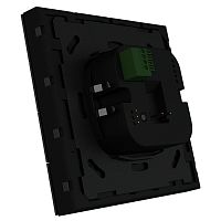 ITR340-3811 Выключатель / комнатный контроллер с ЖК-дисплеем iSwitch+ 8-кнопочный, встроенные датчики температуры, влажности, освещенности, качества воздуха, LED индикация, 2 унив. входа, с BCU, материал анодированный алюминий, черный шлифованный