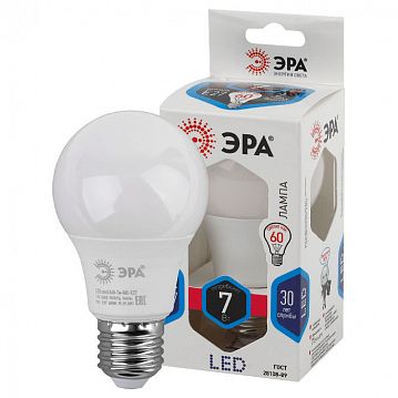 Б0029820 Лампочка светодиодная ЭРА STD LED A60-7W-840-E27 E27 / Е27 7Вт груша нейтральный белый свет