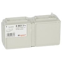 650331 Монтажная коробка для выдвижного розеточного блока - 6 модулей - пластик