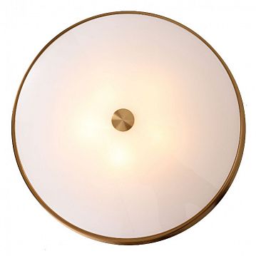 2375-5C Pannikin потолочный светильник D550*H120, 5*E27*40W, excluded; каркас окрашен в цвет латуни, белое матовое стекло  - фотография 3