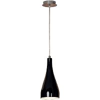 LSF-1196-01 RIMINI Подвесной светильник, цвет основания - хром, плафон - стекло (цвет - черный), 1x60W E27