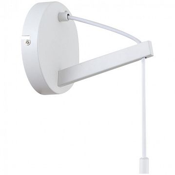 2557-1W Aenigma настенный светильник D180*W120*H590, 1*GU10LED*5W, excluded; каркас белого цвета, внешний стеклянный плафон, лампу можно менять, 2557-1W  - фотография 3