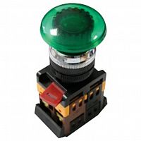 pbn-aela-1g-380 Кнопка AELA-22 Грибок зеленая с подсветкой NO+NC 380В EKF PROxima