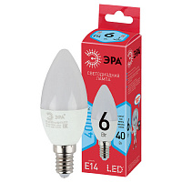 Б0020619 Лампочка светодиодная ЭРА RED LINE ECO LED B35-6W-840-E14 E14 / Е14 6Вт свеча нейтральный белый свет