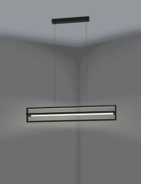 900466 900466 Подвесной потолочный светильник SIBERIA, LED 34W, 4500lm, L780, B160, H1100, сталь, черный/пластик, белый  - фотография 4