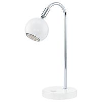 13501 13501 Светодиод настольн лампа SANCHO 1, 1x3W(GU10-LED), сталь, белый, хром, 13501
