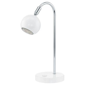 13501 13501 Светодиод настольн лампа SANCHO 1, 1x3W(GU10-LED), сталь, белый, хром, 13501