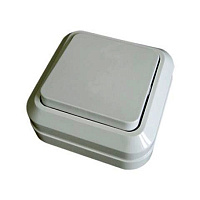 SQ1801-0001 Выключатель 1-клавишный TDM Electric ЛАДОГА, открытый монтаж, белый, SQ1801-0001