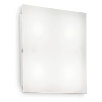 134901 FLAT PL4 D40, потолочный/настенный светильник, цвет - белый, max 4 x 15W GX53