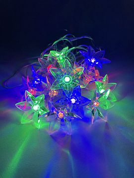 Б0041896 ENIN-3Z ЭРА Гирлянда LED Нить Цветы 3 м мультиколор, 220V, IP20 (36/864)  - фотография 6