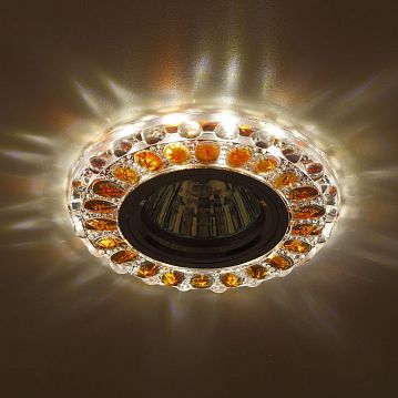 Б0028093 DK LD10 SL OR/WH Светильник ЭРА декор cо светодиодной подсветкой MR16, прозрачный оранжевый (50/1400  - фотография 4