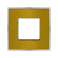 FD01431OMCB Рамка 1 пост FEDE BELLE EPOQUE, matt gold/bright chrome, FD01431OMCB