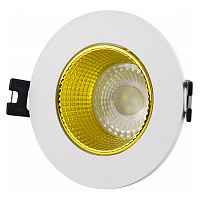 DK3061-WH+YE DK3061-WH+YE Встраиваемый светильник, IP 20, 10 Вт, GU5.3, LED, белый/желтый, пластик