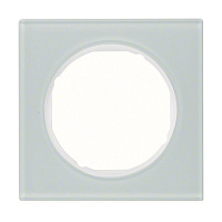 10112209 Рамка 1 пост Berker R.3, белое стекло, 10112209