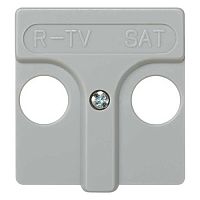 27097-37 Накладка на розетку TV-SAT Simon SIMON 27, скрытый монтаж, серый, 27097-37