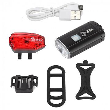 Б0039624 Велосипедный фонарь светодиодный ЭРА VA-801 2 в 1 аккумуляторный, передний, CREE XPG + подсветка SMD, micro USB, 800mA/ч  - фотография 4