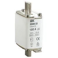 DPP10-100 Плавкая вставка предохранителя ППНИ-33, габарит 00, 100А IEK
