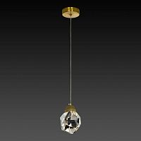 LSP-8479 Alamosa Подвесные светильники, цвет основания - матовое золото, плафон - стекло (цвет - прозрачный), 1x5W LED